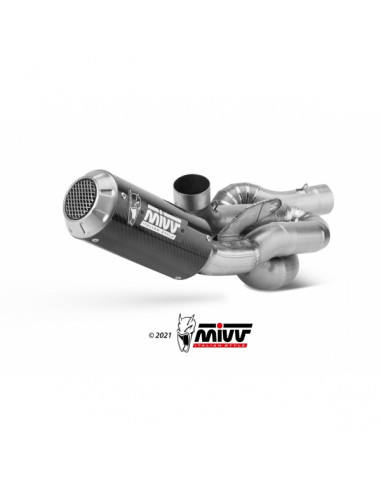 Complete exhaust system MIVV 2x1 MK3 Carbon Ducati Streetfighter V4 2020-22 / Panigale V4 2018-22